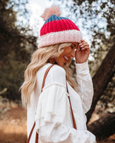 Alpine Pom Beanie - Hot Pink Multi - FINAL SALE SUCC-001